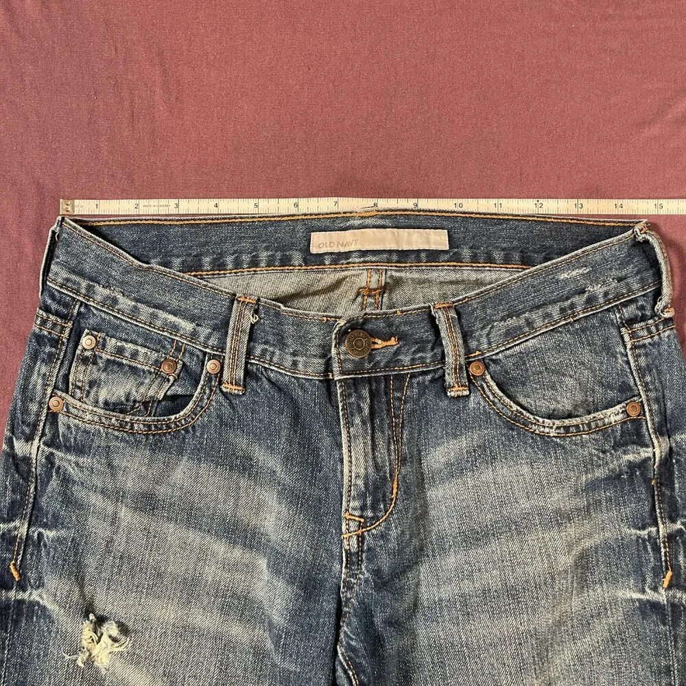 Old Navy Straight Leg Faded Blue Jeans - Size 2